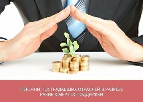 Перечни пострадавших отраслей в разрезе разных мер господдержки