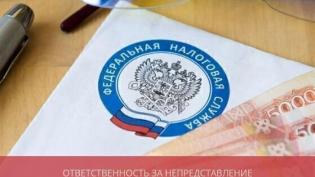 Ответственность за непредоставление налоговой декларации
